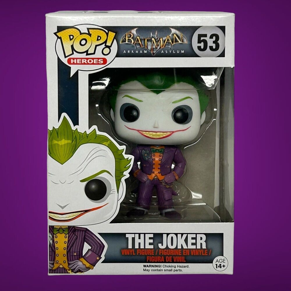 Funko POP Heroes #53  The Joker DC Comics Batman Arkham Asylum New In Package